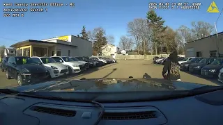 Dashcam video from the Kent County Sheriff deputy patrol vehicle that hit Riley Doggett