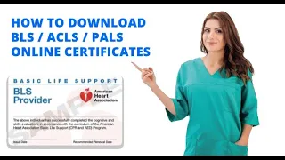 How to claim/download AHA BLS ACLS PALS Ecards.