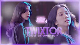 TWIXTOR CLIPS 4K JISOO SNOWDROP