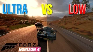 Forza Horizon 4 [PC] - Ultra vs Low - Graphics Comparison