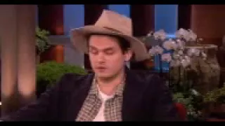 john mayer's sad and tearful  momments on the ellen show