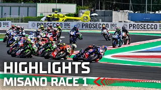 WorldSBK Race 1 Highlights | 2022 Emilia-Romagna Round