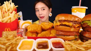 ENG SUB) McDonalds BIG MAC, CHICIEN NUGGETS, FRIES Fastfood ASMR Mukbang Eatingsound Ssoyoung