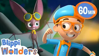 Blippi explores the night with Matt the Bat | Blippi Wonders Educational Videos for Kids