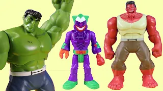 Hulk Brothers Build A Garage For Spidey | Superhero Adventure - Superman Robot