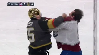 Keegan Kolesar VS Dennis Gilbert Fight Colorado Avalanche at Vegas Golden Knights