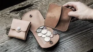 Making A Leather Coin Wallet Three Different Ways !!!