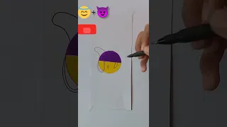 😇+😈 Emoji Satisfying Creative Art || Angel + Devil#satisfying #creativeart