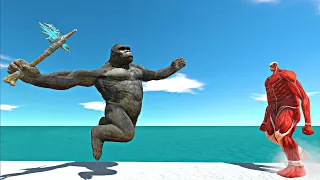 King Kong vs Colossal Titan - Animal Revolt Battle Simulator