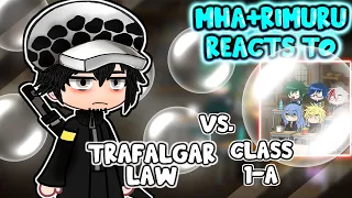 MHA/BNHA+Rimuru Reacts To Class 1-A VS. Trafalgar Law || Gacha Club ||