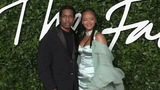 Rihanna and ASAP Rocky at the British Fashion Awards 2019