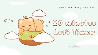 20 minutes - Relax & study with me Lofi | Sleeping Bear #timer #20minute  #20minutes #lofi #relaxing