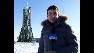 Запуск ракеты "Союз" с космодрома Байконур. XXX экспедиция к МКС