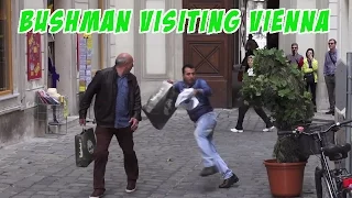 Funny Bushman Scare Prank In Vienna