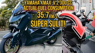 Yamaha XMAX 300 v2 ACTUAL FUEL CONSUMPTION 35.7 km/L Super sulit nga