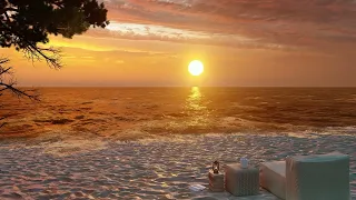 Peaceful Sunrise Ambience | Relaxing Ocean Wave Sounds | Seaside