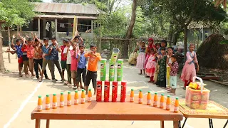 নতুন খেলনায় গ্রামের ছেলেদের মজার খাওয়া আর খেলা প্রতিযোগিতা। Village Boys Playing with Toy। Food Game