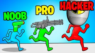 CREO LE ARMI NOOB VS PRO VS GOD! - Gun Head Run