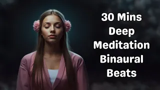 Find Calmness Within - 30 Mins Deep Meditation - 4 Hz Pure Theta Binaural Beats + Pink Noise (Use 🎧)