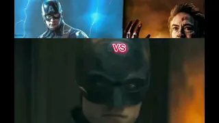 captain America with MJOLNIR and iron man with infinity stone vs justice league