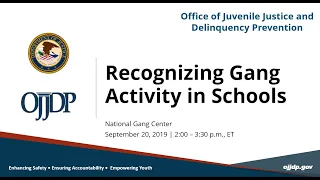 Recognizing Gang Activity in Schools