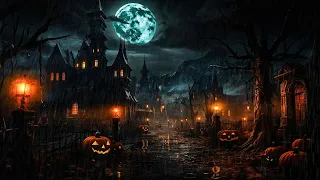 Spooky Halloween Village Ambience : Spooky Sounds, Rain And Thunder Sounds And Halloween Music 🎃
