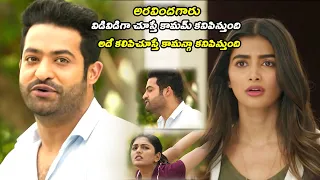 NTR Close Moment With Eesha Rebba Pooja Hegde Recent Blockbuster Movie Scene | Cinema Theatre