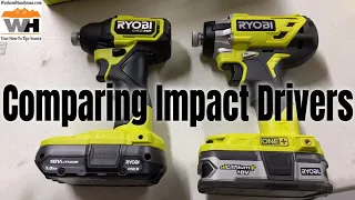 Comparing Ryobi Compact Series PSBID01 and P238  Brushless Impact Driver ONE+ HP 18V