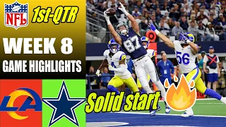 Los Angeles Rams vs Cowboys (10/29/2023) FULL 1st QTR WEEK 8 | NFL Highlights 2023