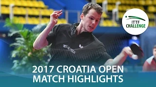 2017 Croatia Open Highlights: Jonathan Groth vs Sathiyan Gnanasekaran (R16)