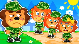 Lion Family на русском - Маша и Леопольд. Играем в солдатов - Мультик для детей