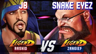 SF6 ▰ JB (Rashid) vs SNAKE EYEZ (Zangief) ▰ High Level Gameplay