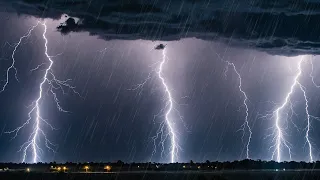 Heavy Rain And Thunderstorms For Sleeping, Relaxing Sound Of Rain For 1 Hour Relieves Stress