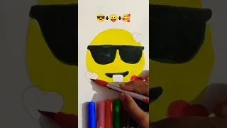 Mix Emoji Drawing || Combine Three emojis || Emoji mix satisfying Creative #youtubeshorts #shorts