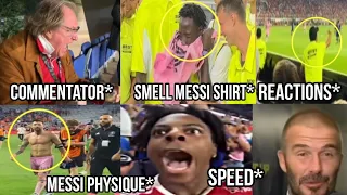 🤯TV Commentator , Security guard, Fans Crazy Reactions to Messi Assist to Campana 🔥