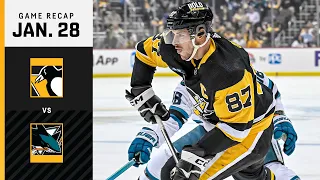 GAME RECAP: Penguins vs. Sharks (01.28.23) | Crosby becomes 15th on NHL’s All-Time Scoring List