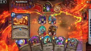 Hearthstone гибрид Воин смесь двух колод бомба воина и контроль воина играет на легендарном ранге