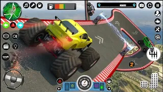 Extreme dangerous monster truck driving stunts 3D - Mega stunt ramp drive - android gameplay