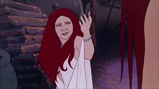 Fire and Ice (1983, Ralph Bakshi & Frank Frazetta) - Red-headed Lady Scenes