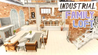 PLATFORM INDUSTRIAL FAMILY LUXURY LOFT ~ Sims 4 Speed Build with Industrial Loft Kit (No CC)