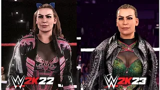 WWE 2K23 vs WWE 2K22 Natalya Entrance Comparison