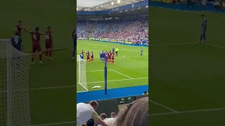 James Maddison free kick against Sevillia fc.#lcfc