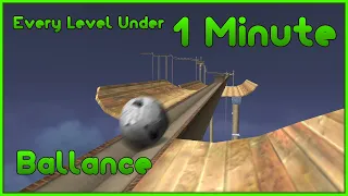 Every Level Under 1 Minute (4x Speed) | Ballance