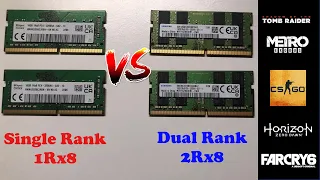 Single Rank vs Dual Rank Memory in a Gaming Laptop | Comparing Benchmark Results in Five Games