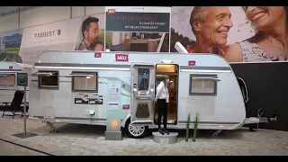 Luxuryhotel on wheels:Tabbert Da Vinci 560 HTD 2021 Rear bathroom:The space miracle.CaravanSalon2020