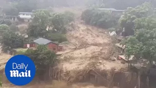 Typhoon Soudelor causes massive landslides in Taiwan - Daily Mail