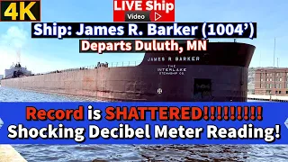 ⚓️Decibel Record SHATTERED by Ship James R. Barker as it departs Duluth, MN