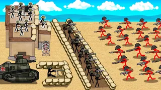 Defending against an ENDLESS Invasion of Stickmen in Stickman Trenches