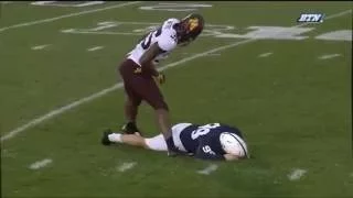 Joey Julius Gets Bullied! Penn State Kicker 300LBS Gets Hit Players Eejected