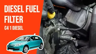 How to replace the diesel fuel filter C4 mk1 1.6 HDI ⛽